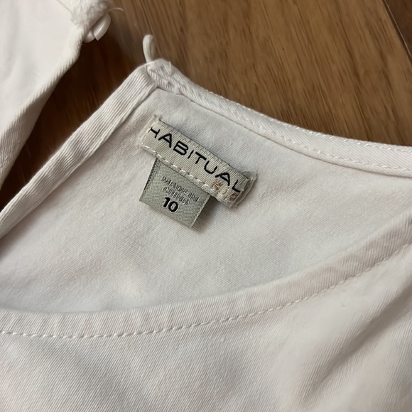 Girls white tie-waist romper size 10 - Picture 3 of 3